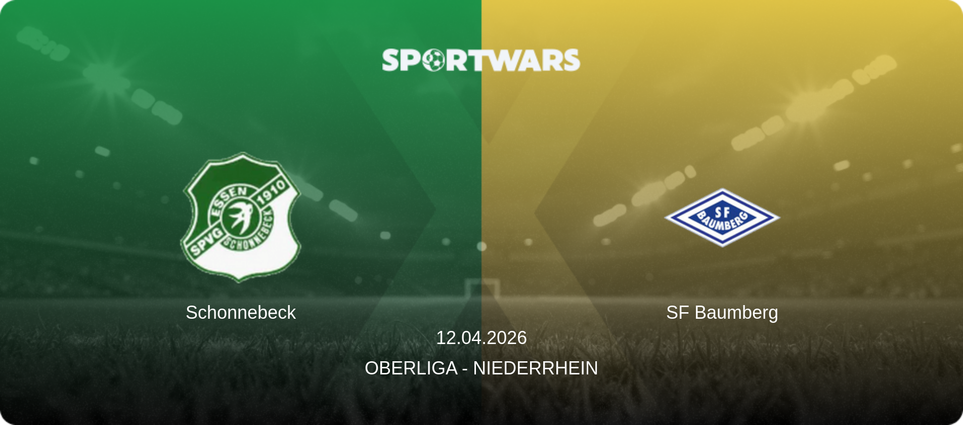 Schonnebeck — SF Baumberg, 12.04.2026 — Oberliga - Niederrhein (match preview)