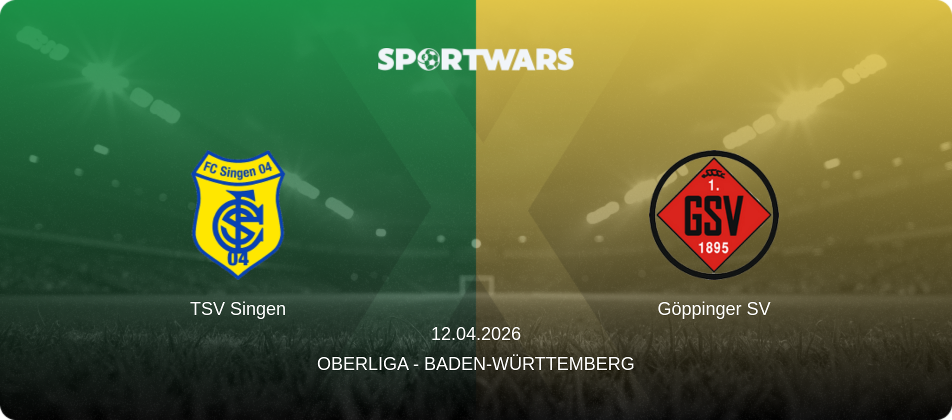 TSV Singen — Göppinger SV, 12.04.2026 — Oberliga - Baden-Württemberg (match preview)