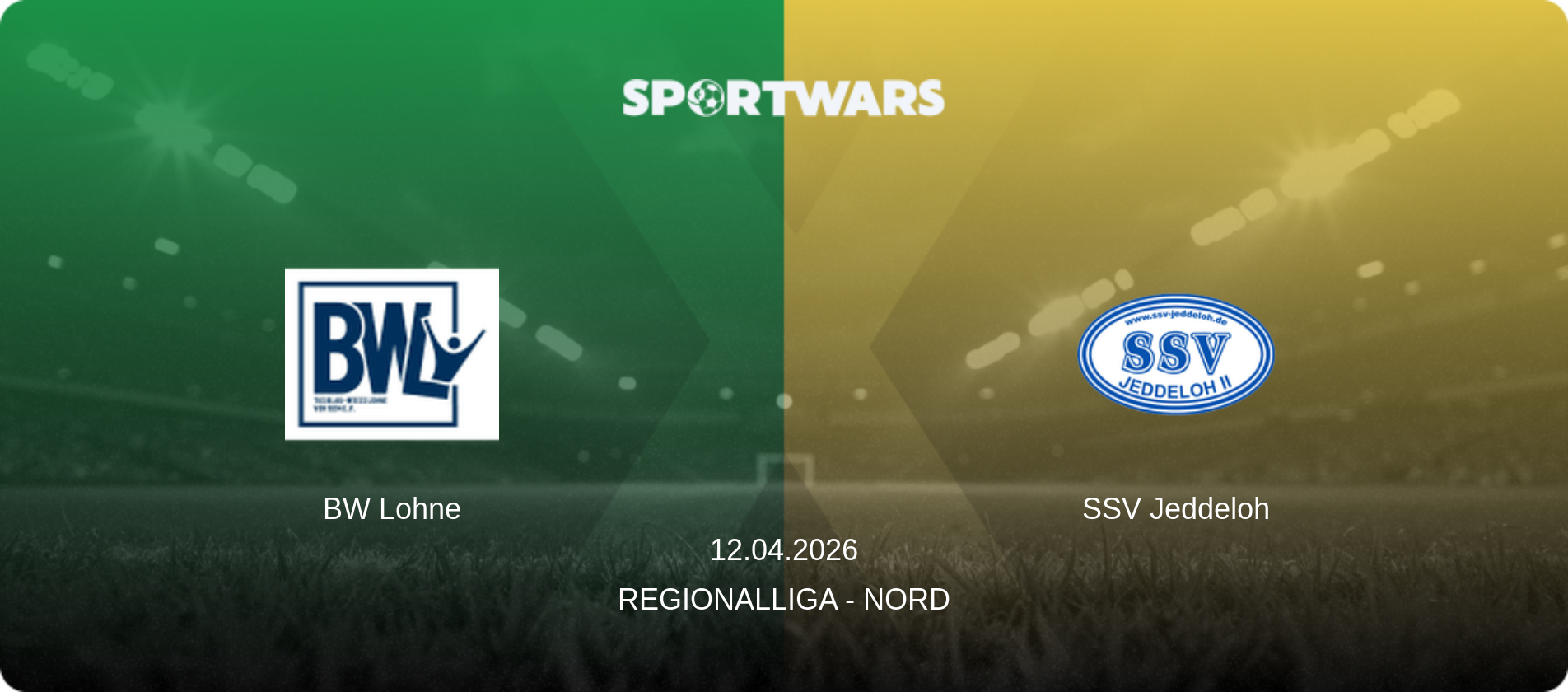 BW Lohne — SSV Jeddeloh, 12.04.2026 — Regionalliga - Nord (match preview)