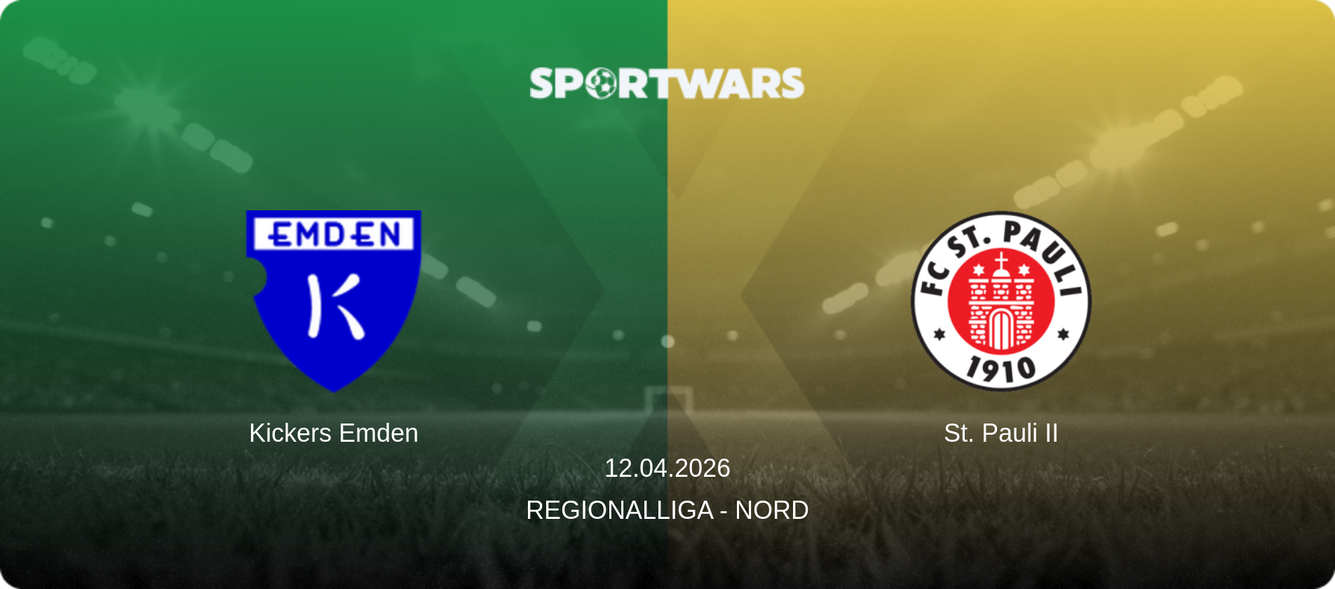 Kickers Emden — St. Pauli II, 12.04.2026 — Regionalliga - Nord (match preview)