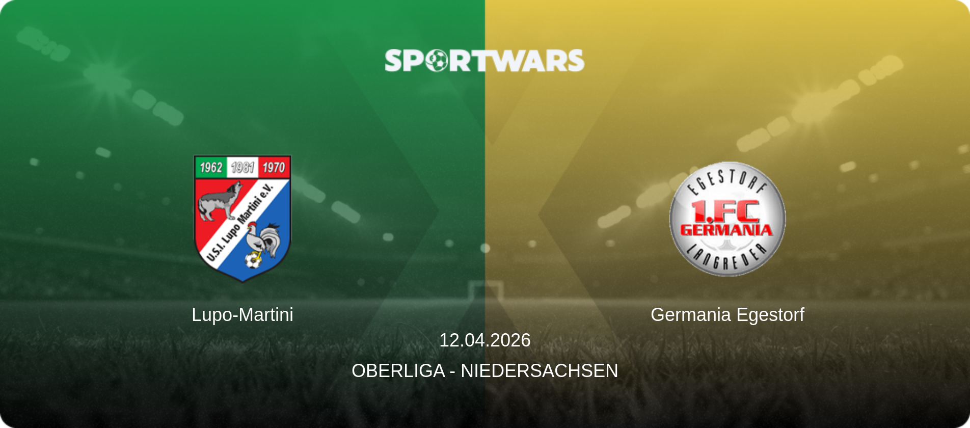Lupo-Martini — Germania Egestorf, 12.04.2026 — Oberliga - Niedersachsen (match preview)