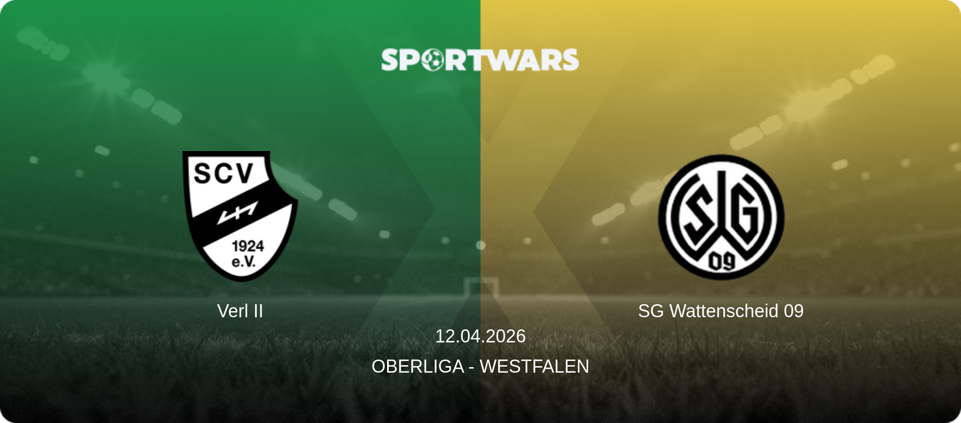 Verl II — SG Wattenscheid 09, 12.04.2026 — Oberliga - Westfalen (match preview)