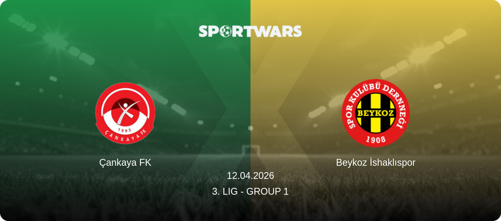 Çankaya FK — Beykoz İshaklıspor, 12.04.2026 — 3. Lig - Group 1 (match preview)