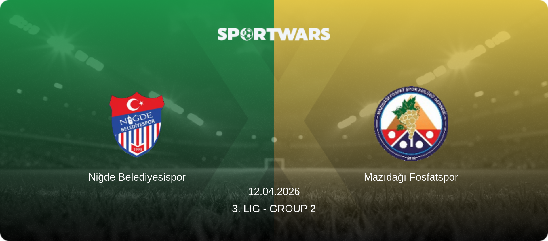 Niğde Belediyesispor — Mazıdağı Fosfatspor, 12.04.2026 — 3. Lig - Group 2 (match preview)