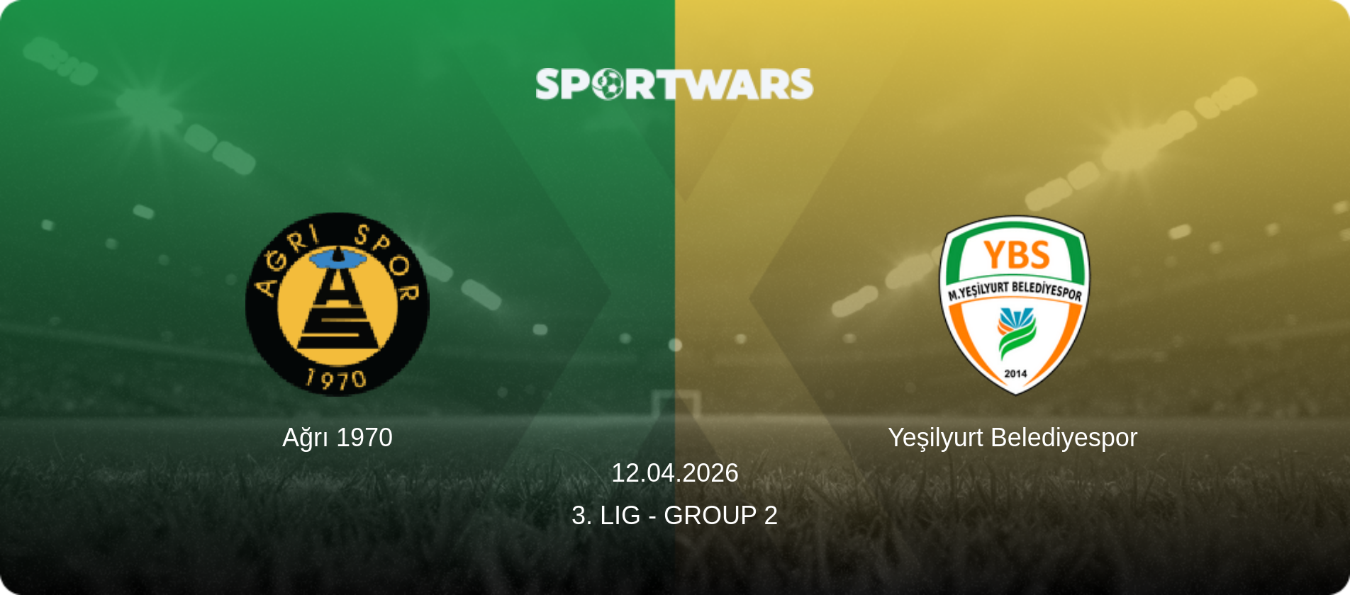 Ağrı 1970 — Yeşilyurt Belediyespor, 12.04.2026 — 3. Lig - Group 2 (match preview)