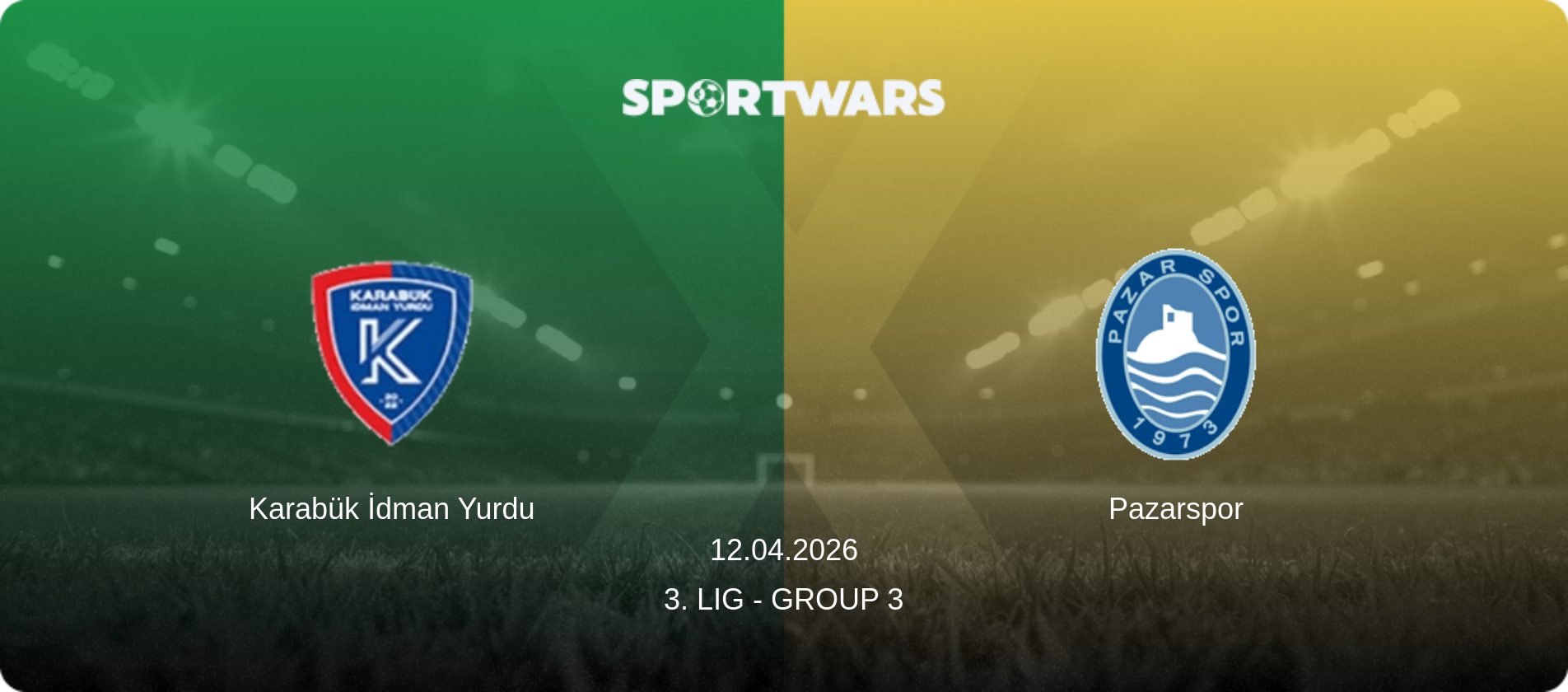 Karabük İdman Yurdu — Pazarspor, 12.04.2026 — 3. Lig - Group 3 (match preview)