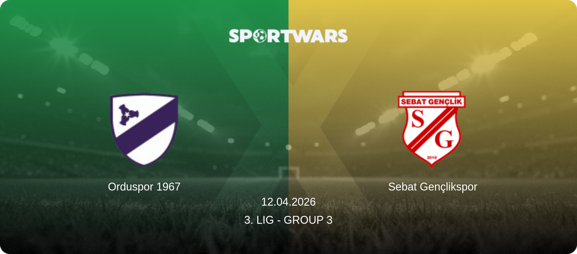 Orduspor 1967 — Sebat Gençlikspor, 12.04.2026 — 3. Lig - Group 3 (match preview)