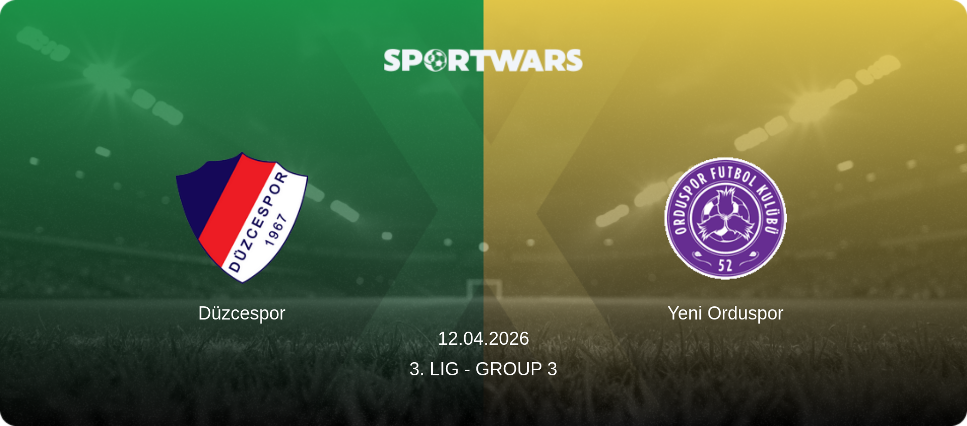 Düzcespor — Yeni Orduspor, 12.04.2026 — 3. Lig - Group 3 (match preview)