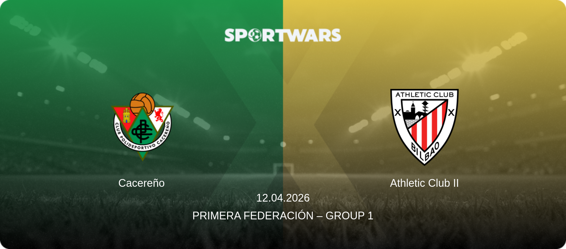 Cacereño — Athletic Club II, 12.04.2026 — Primera Federación – Group 1 (match preview)