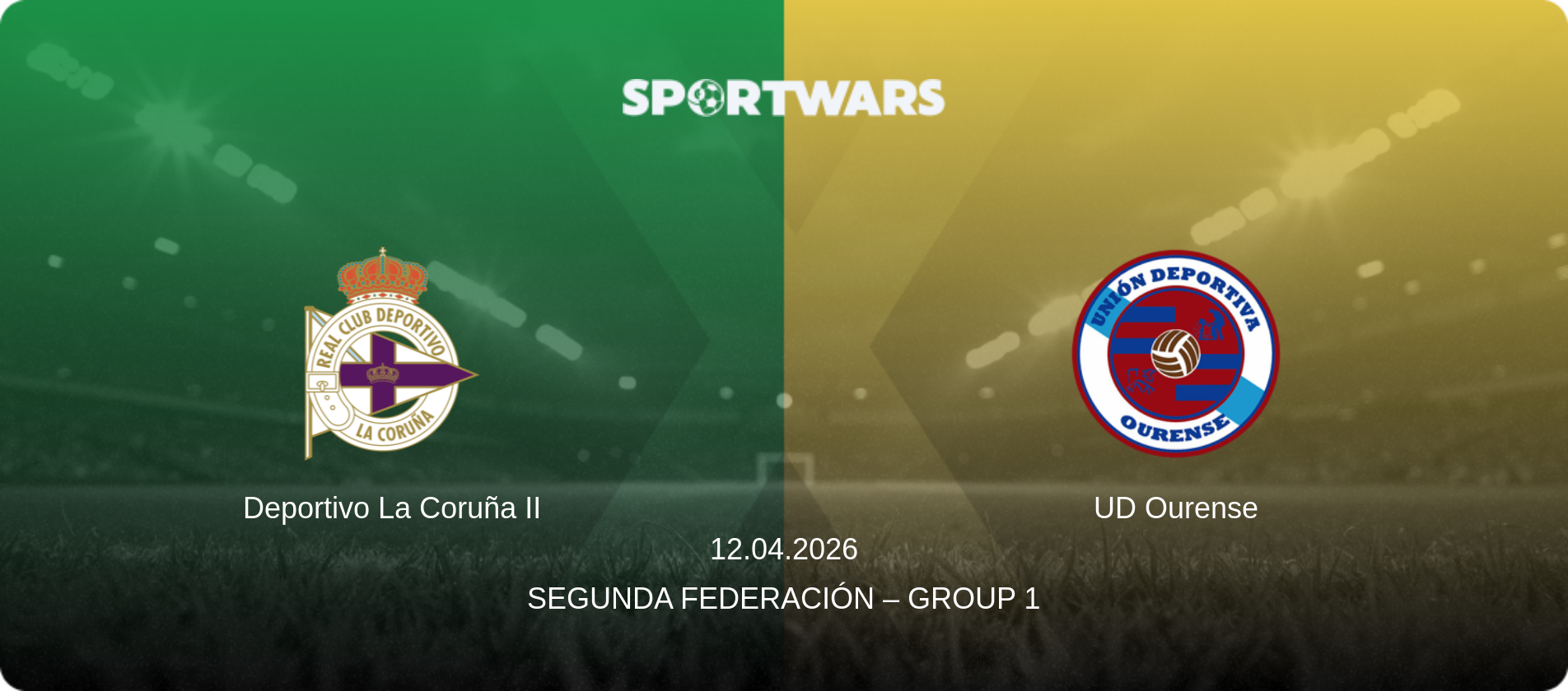 Deportivo La Coruña II — UD Ourense, 12.04.2026 — Segunda Federación – Group 1 (match preview)