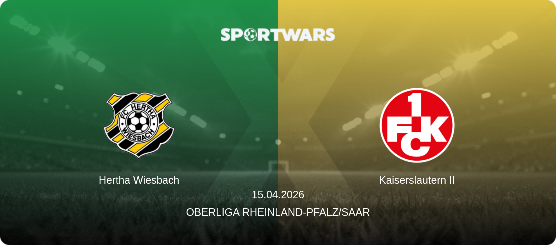 Hertha Wiesbach — Kaiserslautern II, 15.04.2026 — Oberliga Rheinland-Pfalz/Saar (match preview)