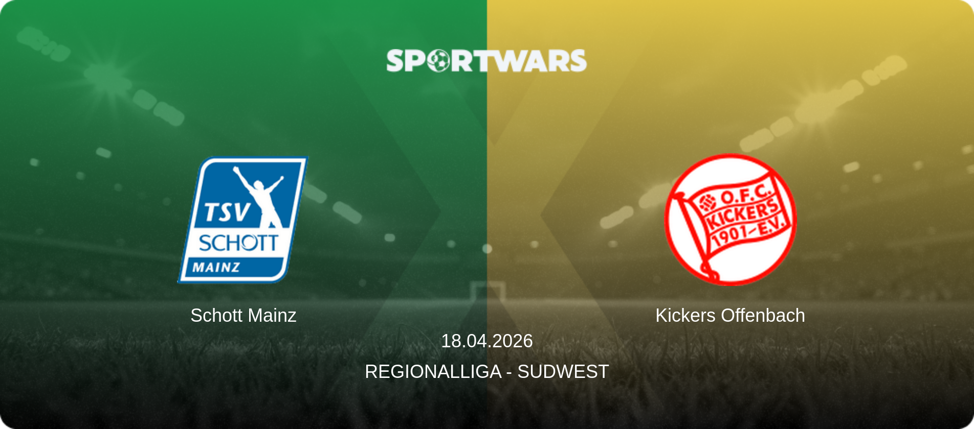 Schott Mainz — Kickers Offenbach, 18.04.2026 — Regionalliga - SudWest (match preview)