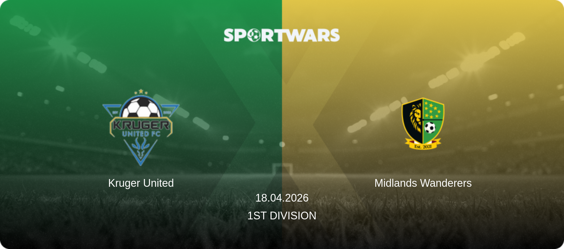 Kruger United — Midlands Wanderers, 18.04.2026 — 1st Division (match preview)
