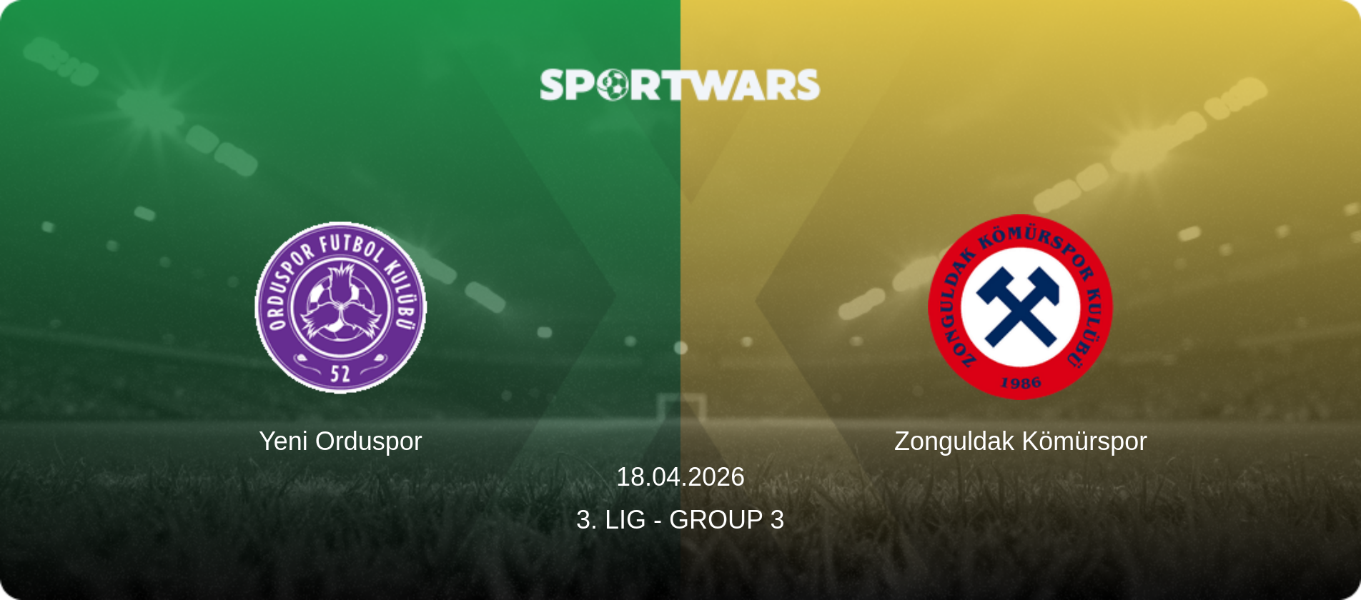 Yeni Orduspor — Zonguldak Kömürspor, 18.04.2026 — 3. Lig - Group 3 (match preview)