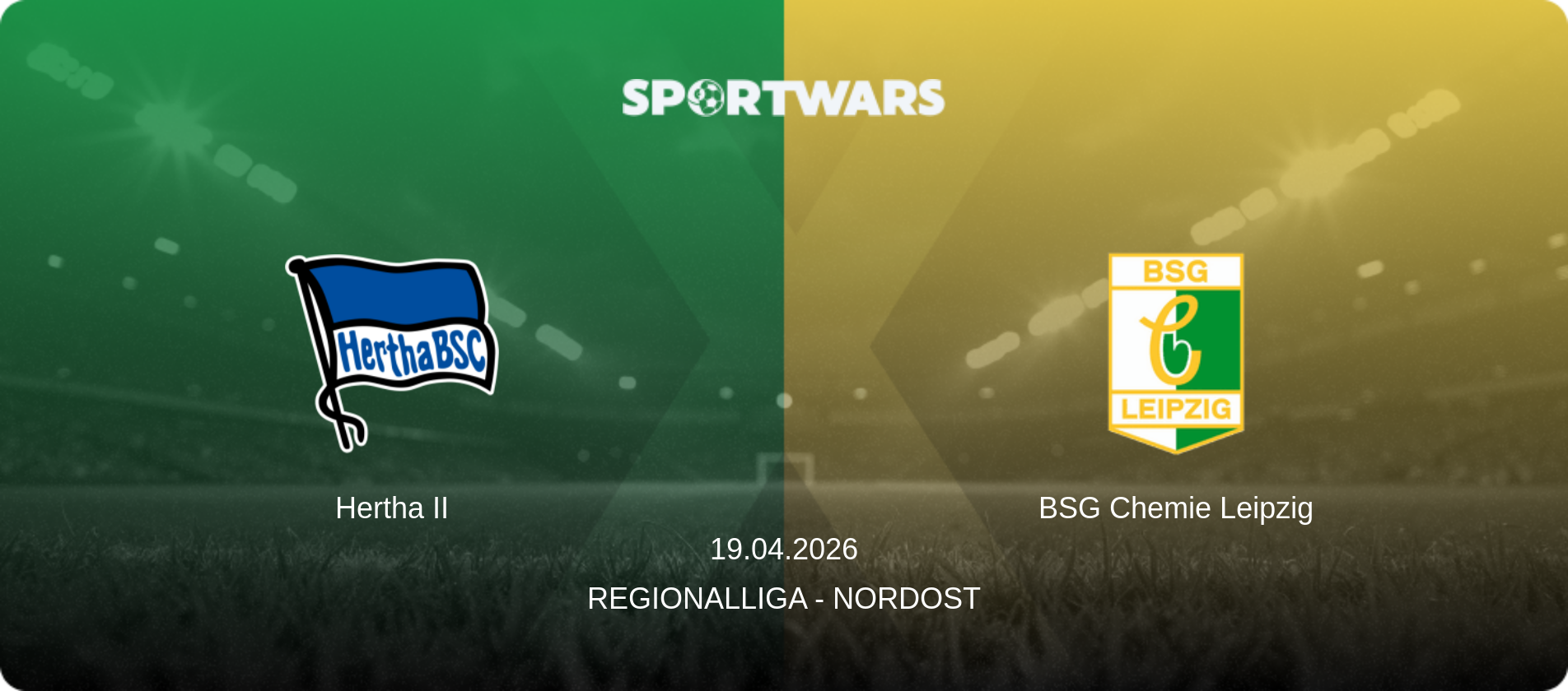 Hertha II — BSG Chemie Leipzig, 19.04.2026 — Regionalliga - Nordost (match preview)