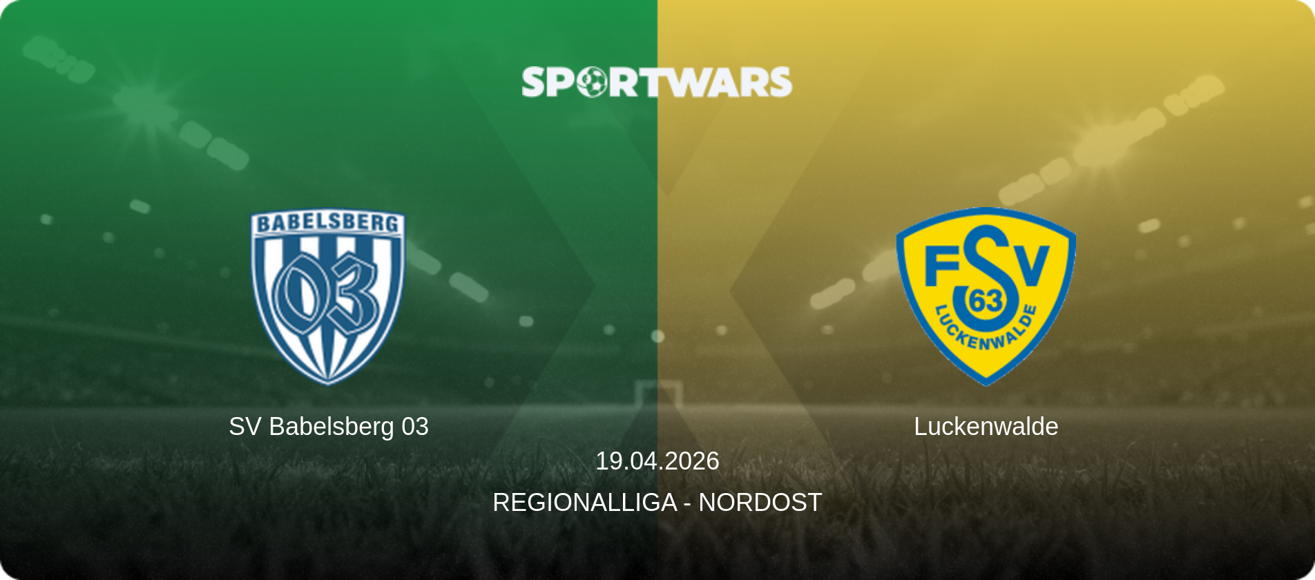 SV Babelsberg 03 — Luckenwalde, 19.04.2026 — Regionalliga - Nordost (match preview)