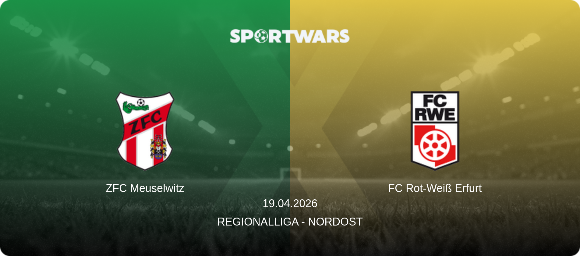 ZFC Meuselwitz — FC Rot-Weiß Erfurt, 19.04.2026 — Regionalliga - Nordost (match preview)