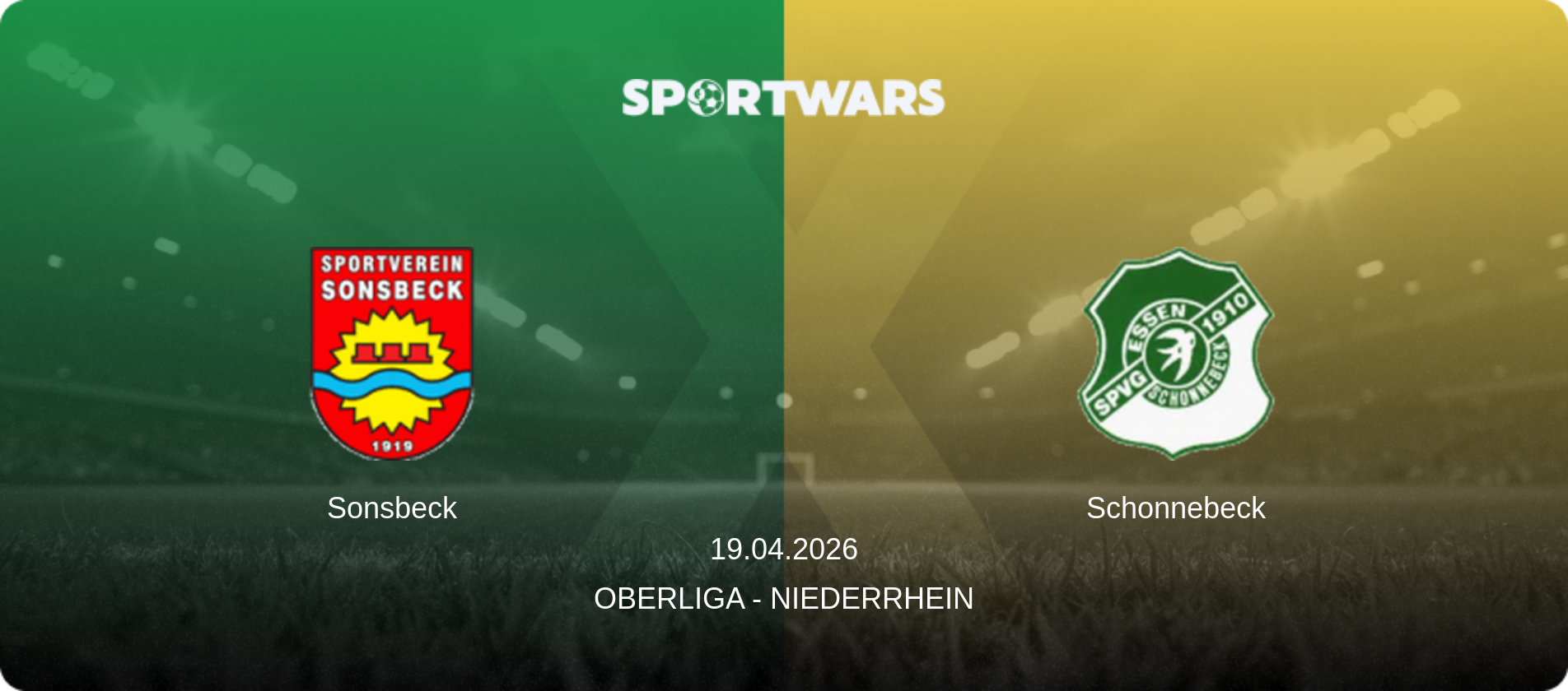 Sonsbeck — Schonnebeck, 19.04.2026 — Oberliga - Niederrhein (match preview)