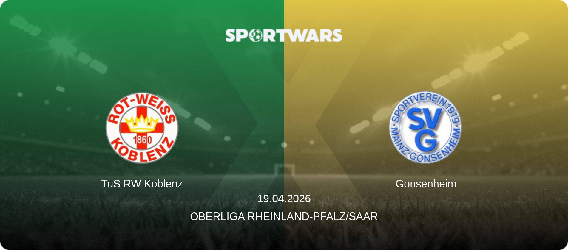 TuS RW Koblenz — Gonsenheim, 19.04.2026 — Oberliga Rheinland-Pfalz/Saar (match preview)