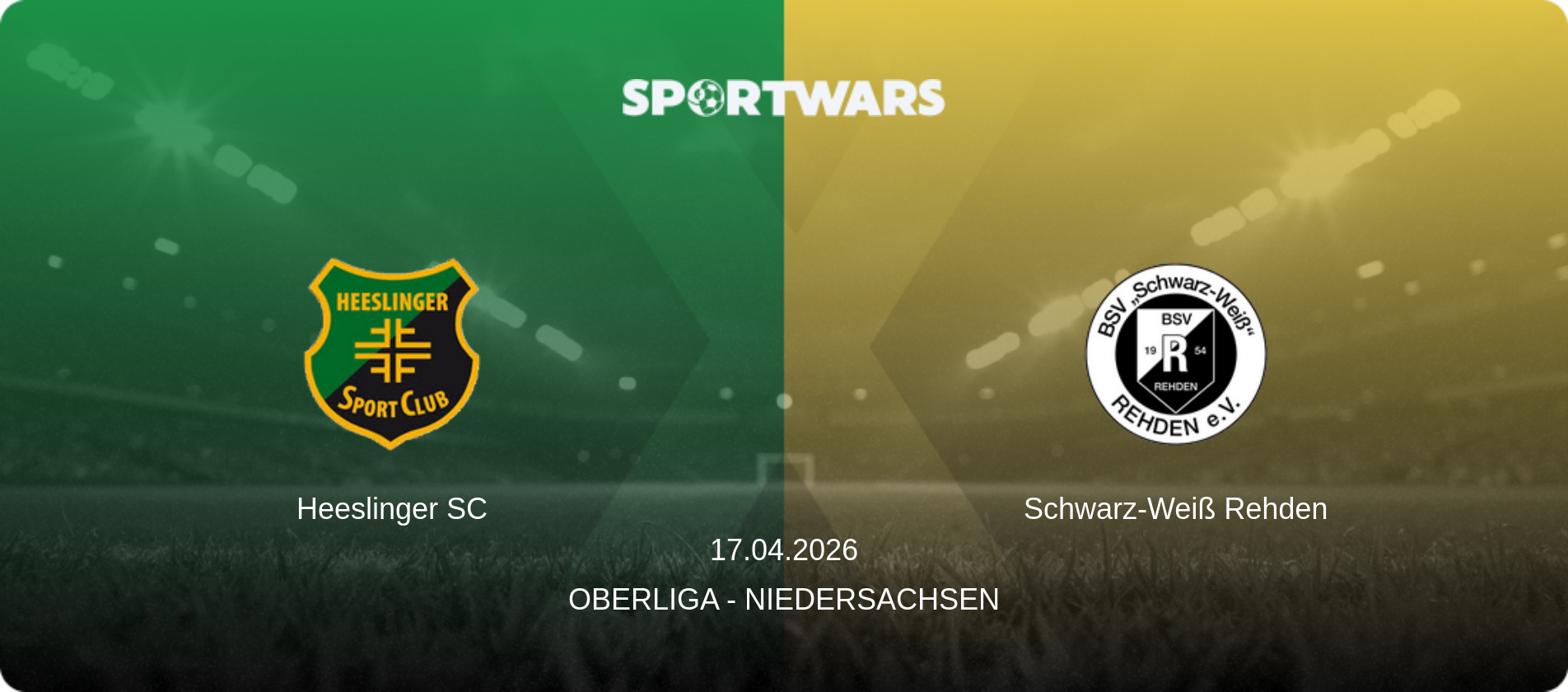 Heeslinger SC — Schwarz-Weiß Rehden, 17.04.2026 — Oberliga - Niedersachsen (match preview)