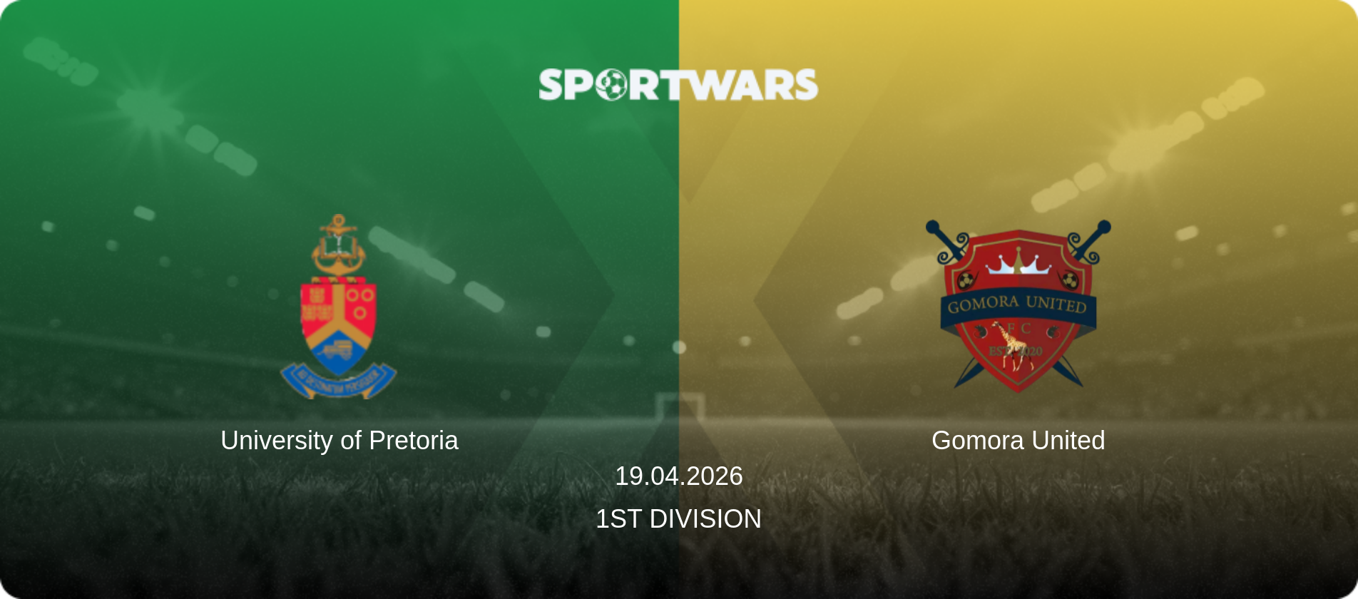University of Pretoria — Gomora United, 19.04.2026 — 1st Division (match preview)