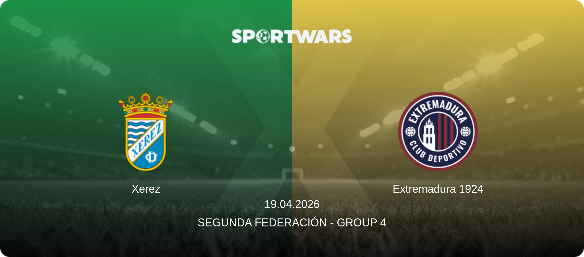 Xerez — Extremadura 1924, 19.04.2026 — Segunda Federación - Group 4 (match preview)