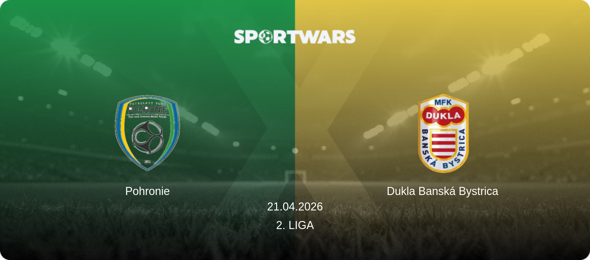Pohronie — Dukla Banská Bystrica, 21.04.2026 — 2. Liga (match preview)