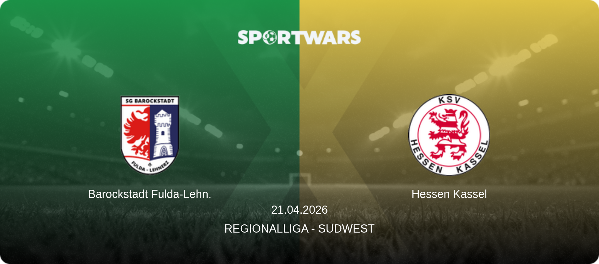 Barockstadt Fulda-Lehn. — Hessen Kassel, 21.04.2026 — Regionalliga - SudWest (match preview)