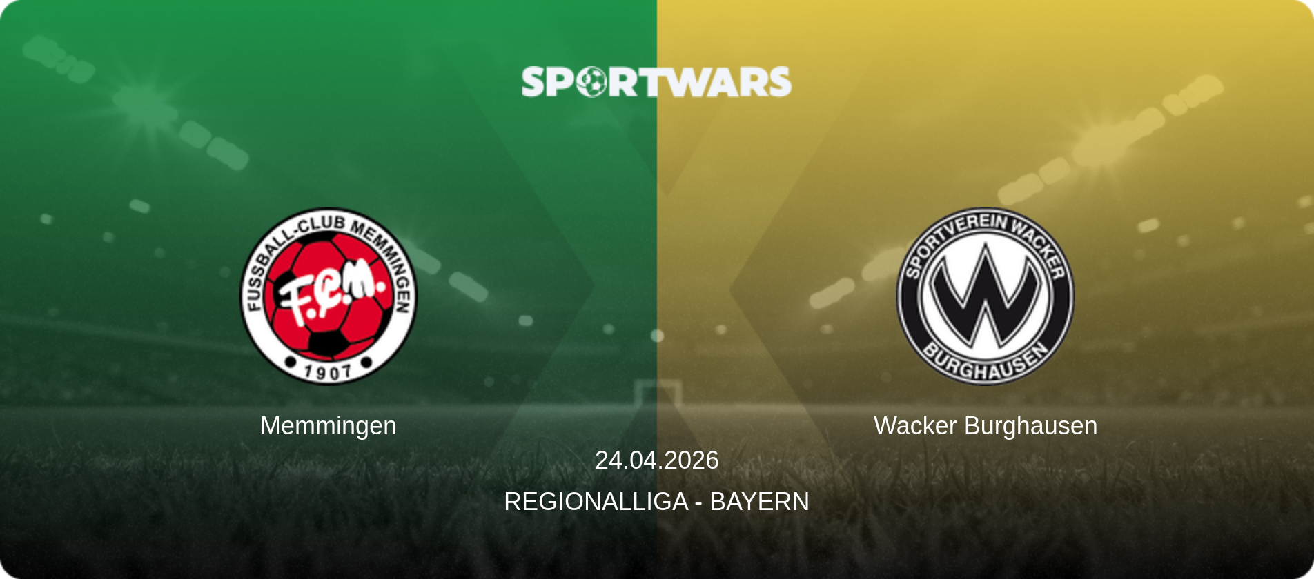 Memmingen — Wacker Burghausen, 24.04.2026 — Regionalliga - Bayern (match preview)