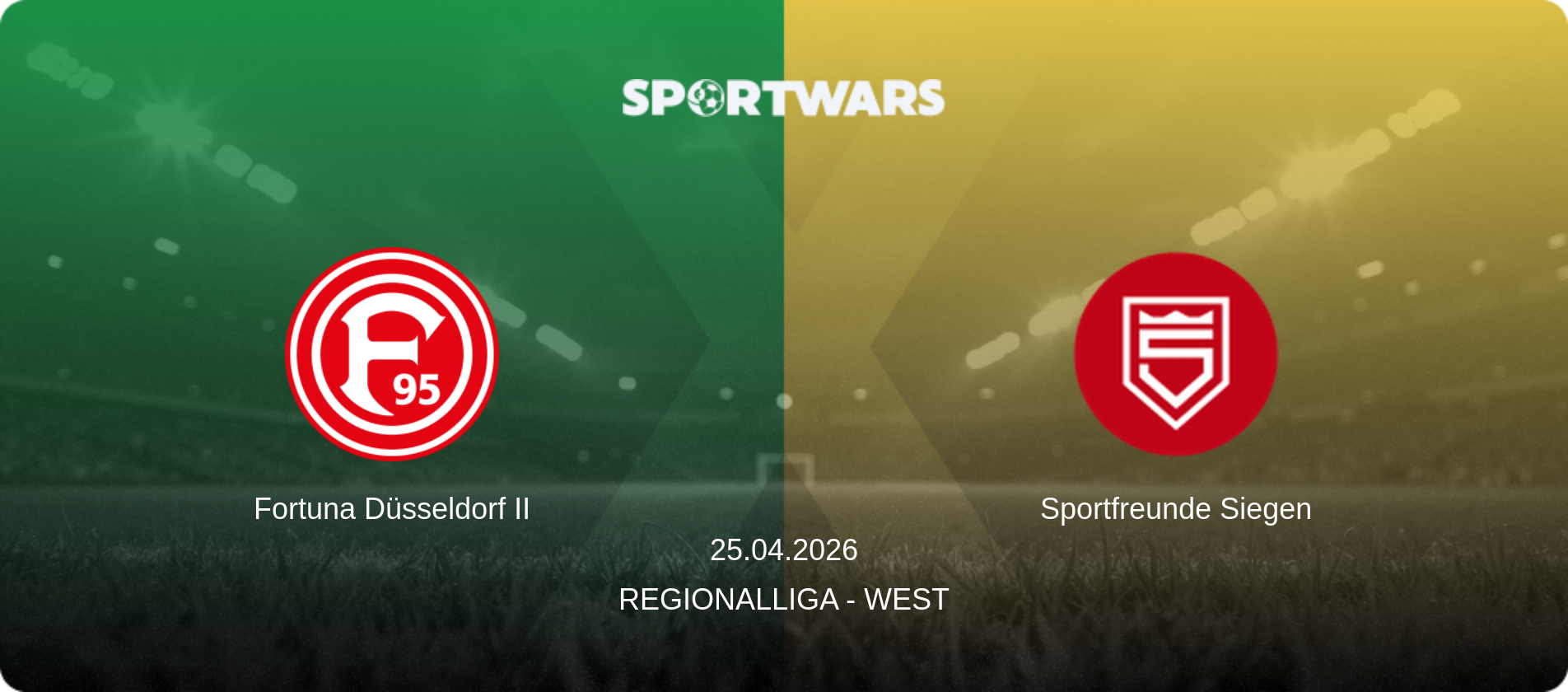 Fortuna Düsseldorf II — Sportfreunde Siegen, 25.04.2026 — Regionalliga - West (match preview)