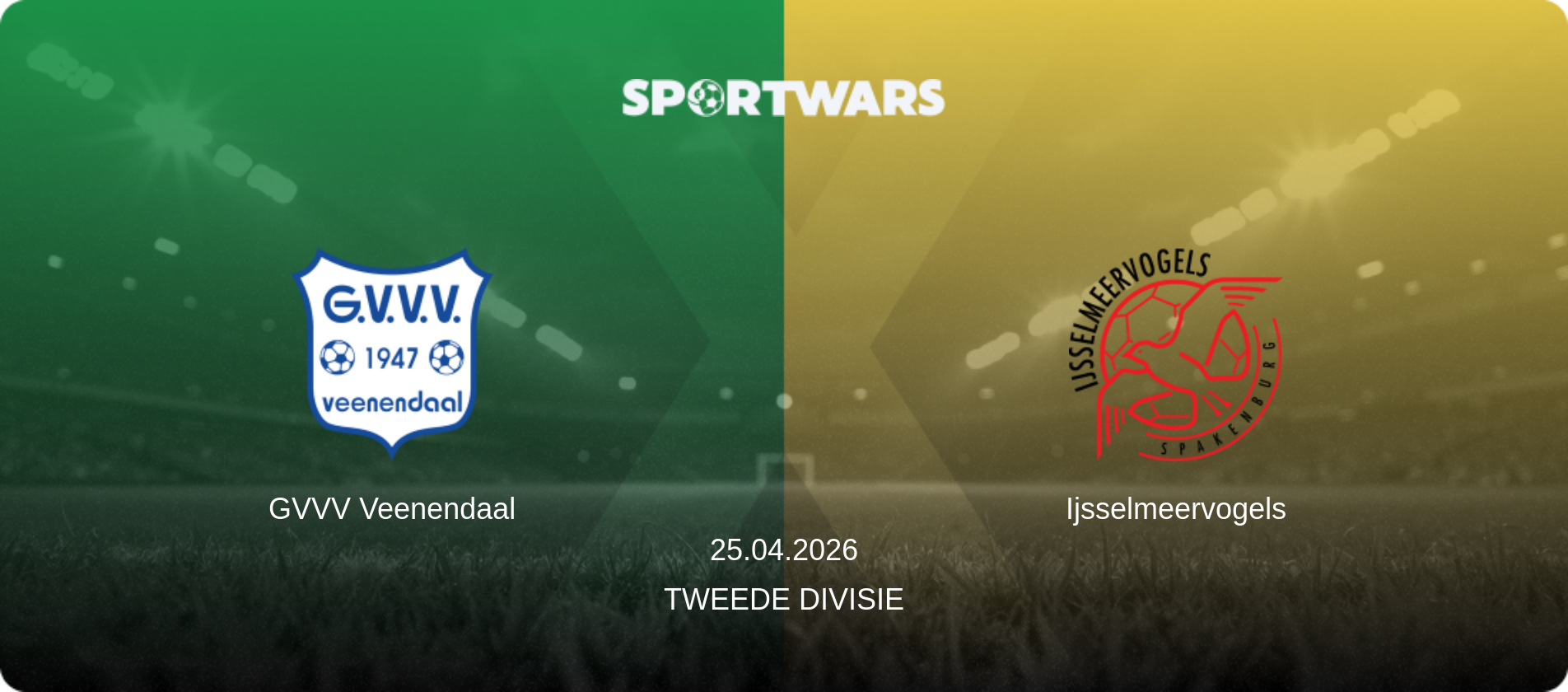 GVVV Veenendaal — Ijsselmeervogels, 25.04.2026 — Tweede Divisie (match preview)