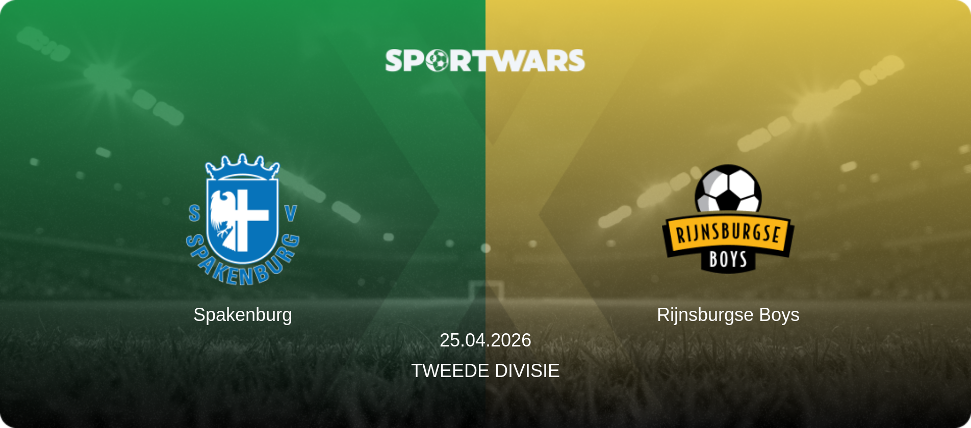 Spakenburg — Rijnsburgse Boys, 25.04.2026 — Tweede Divisie (match preview)
