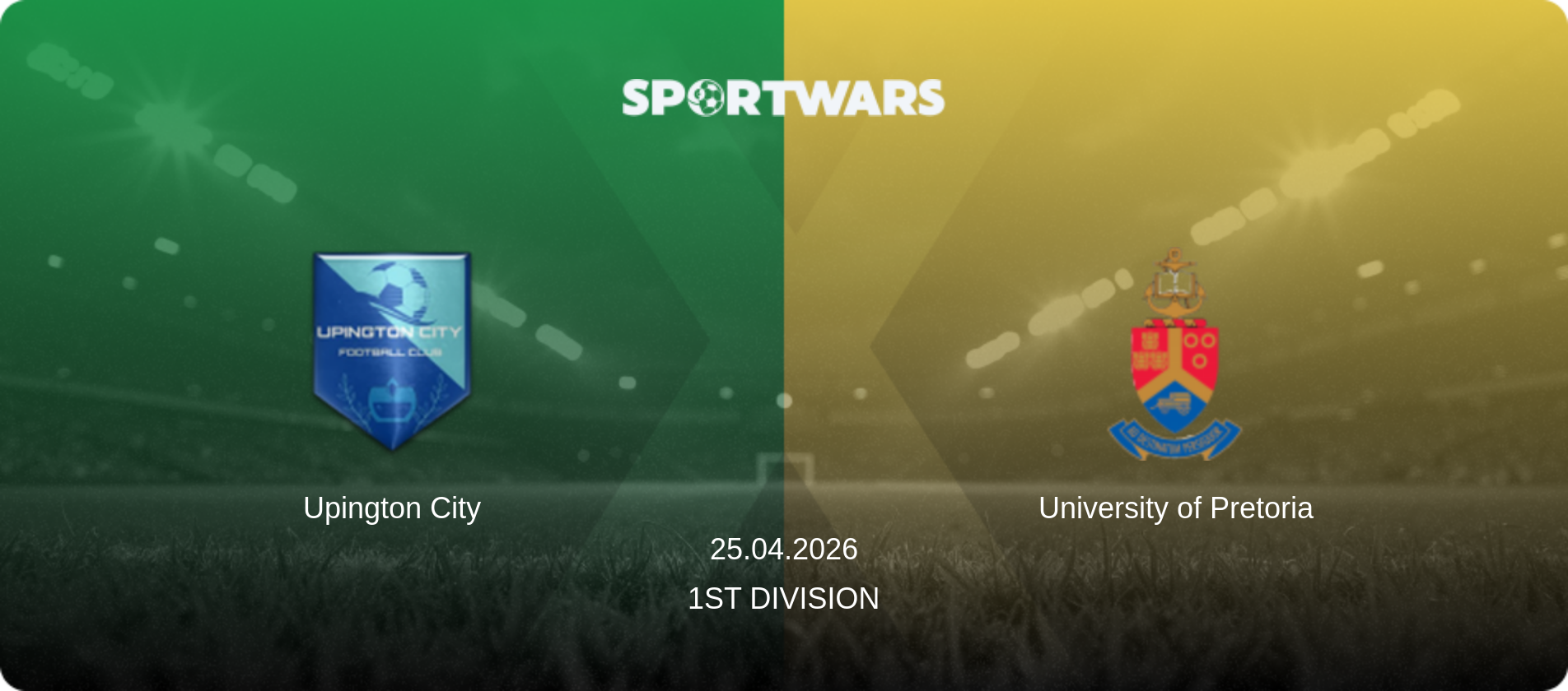 Upington City — University of Pretoria, 25.04.2026 — 1st Division (match preview)
