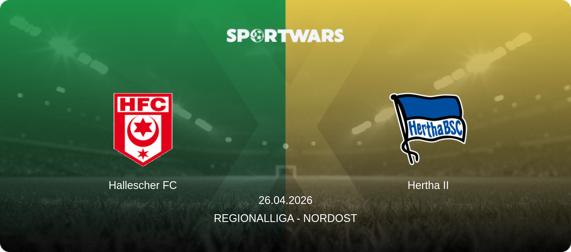 Hallescher FC — Hertha II, 26.04.2026 — Regionalliga - Nordost (match preview)