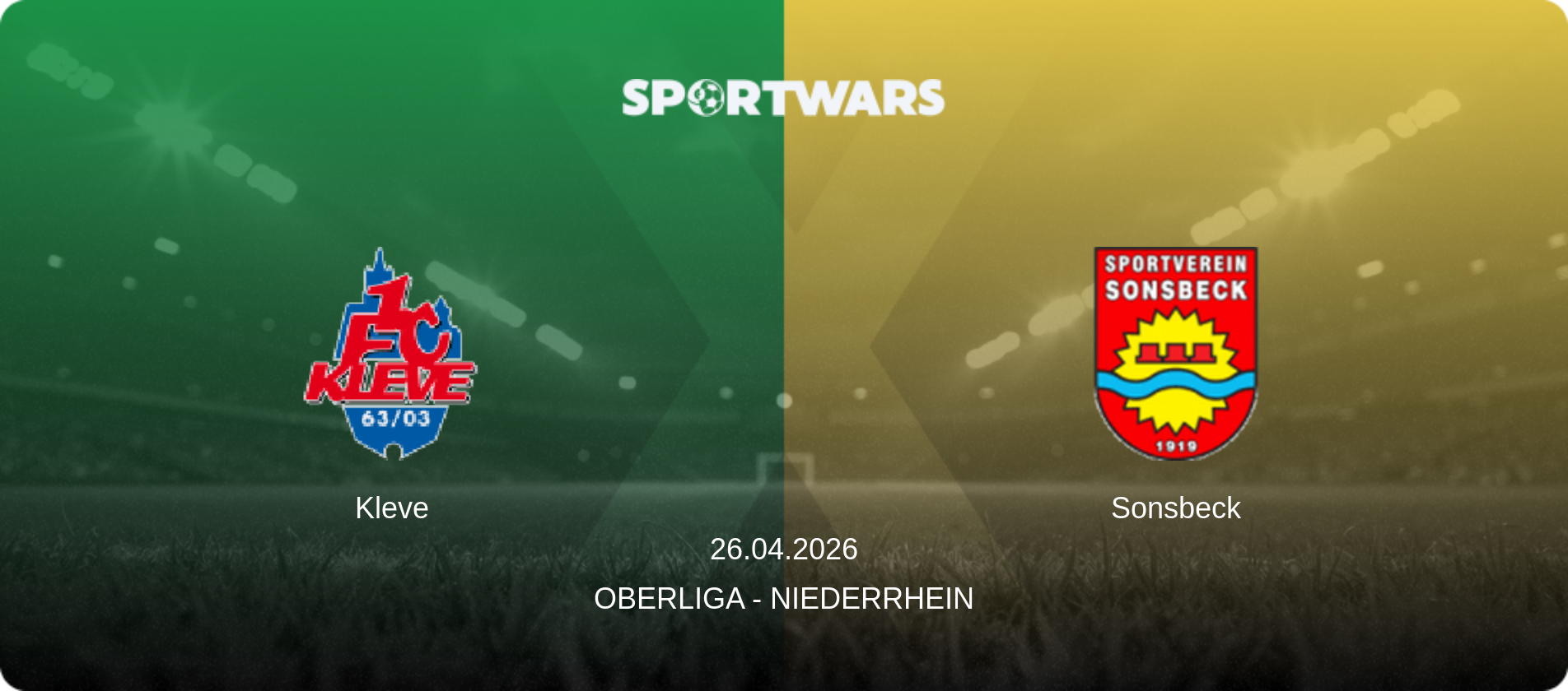 Kleve — Sonsbeck, 26.04.2026 — Oberliga - Niederrhein (match preview)