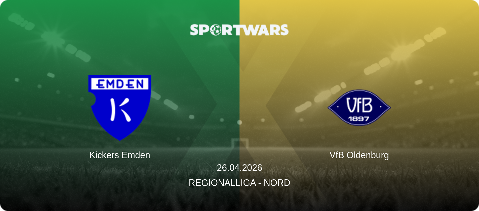 Kickers Emden — VfB Oldenburg, 26.04.2026 — Regionalliga - Nord (match preview)