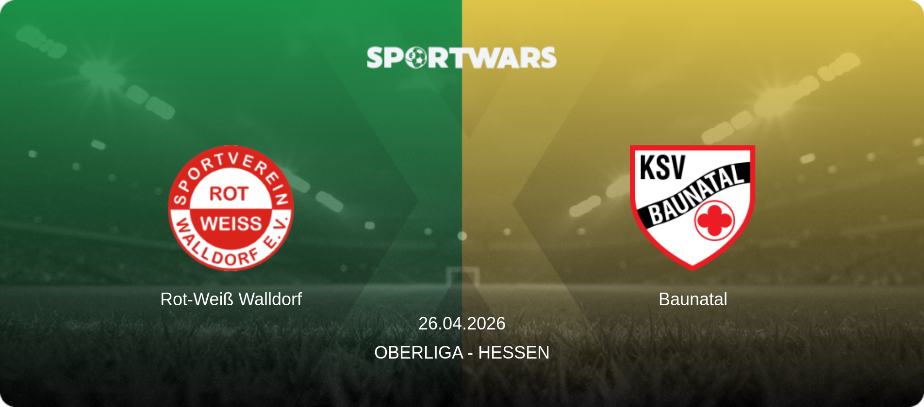 Rot-Weiß Walldorf — Baunatal, 26.04.2026 — Oberliga - Hessen (match preview)