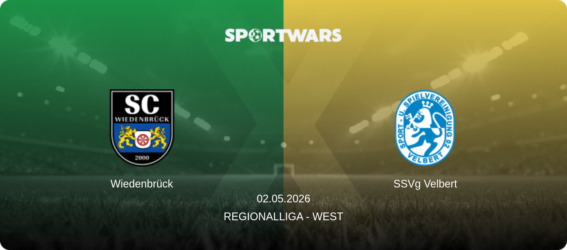 Wiedenbrück — SSVg Velbert, 02.05.2026 — Regionalliga - West (match preview)