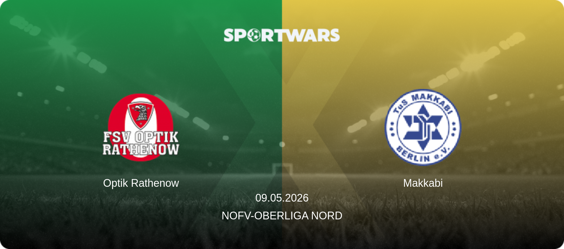 Optik Rathenow — Makkabi, 09.05.2026 — NOFV-Oberliga Nord (match preview)