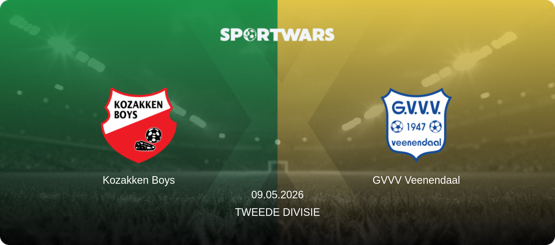Kozakken Boys — GVVV Veenendaal, 09.05.2026 — Tweede Divisie (match preview)