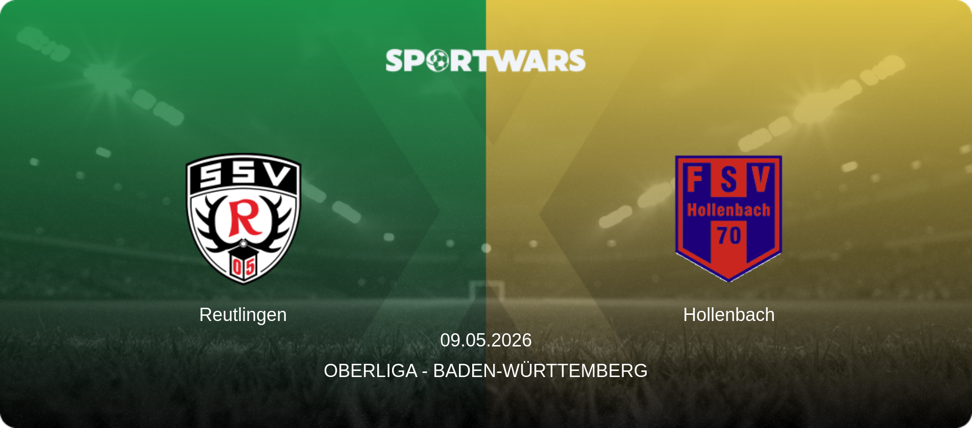 Reutlingen — Hollenbach, 09.05.2026 — Oberliga - Baden-Württemberg (match preview)