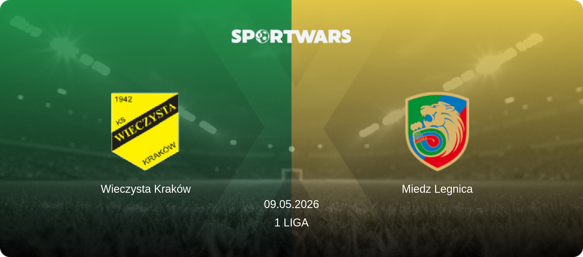 Wieczysta Kraków — Miedz Legnica, 09.05.2026 — 1 Liga (match preview)