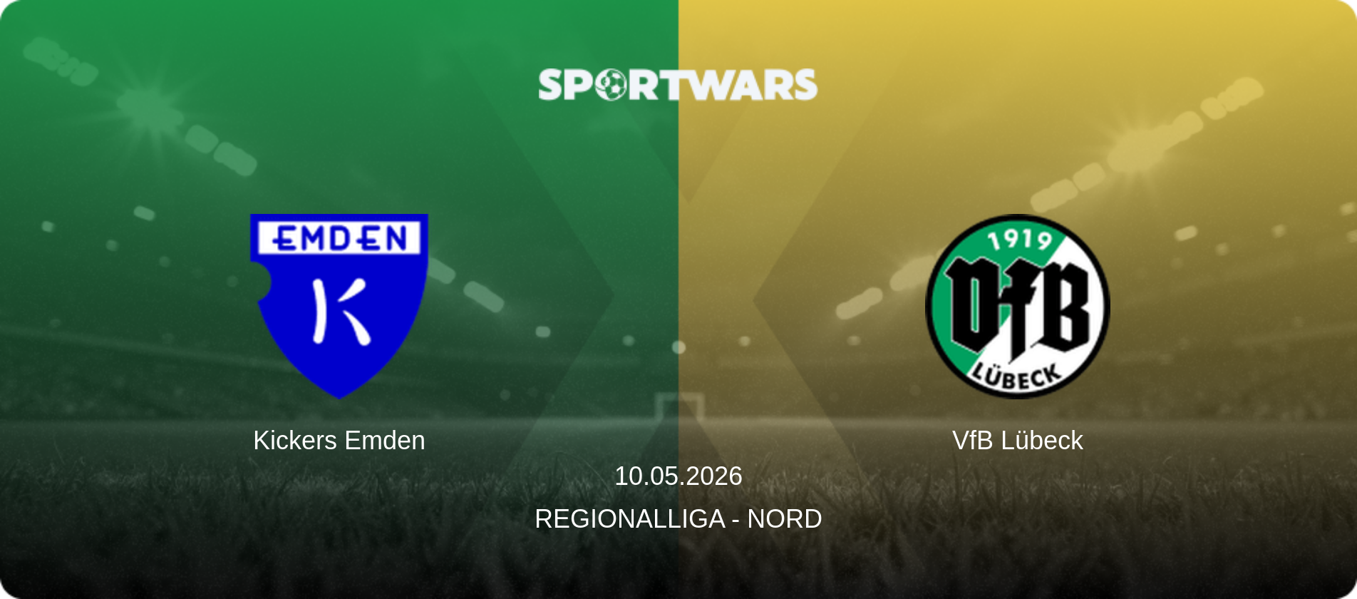 Kickers Emden — VfB Lübeck, 10.05.2026 — Regionalliga - Nord (match preview)
