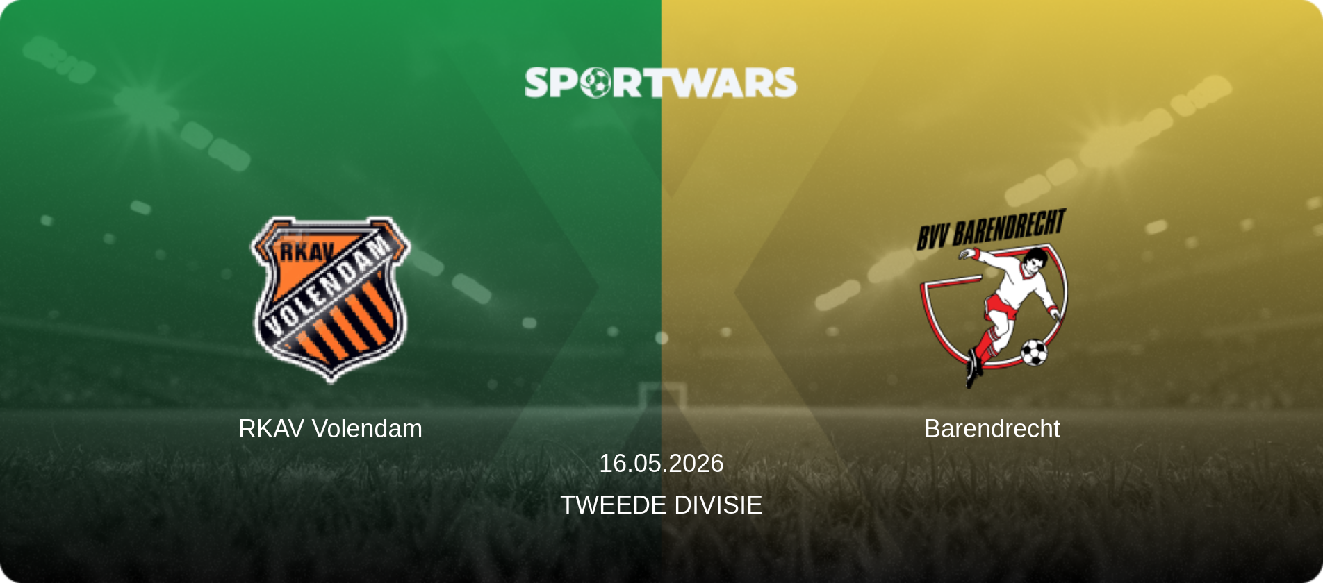 RKAV Volendam — Barendrecht, 16.05.2026 — Tweede Divisie (match preview)