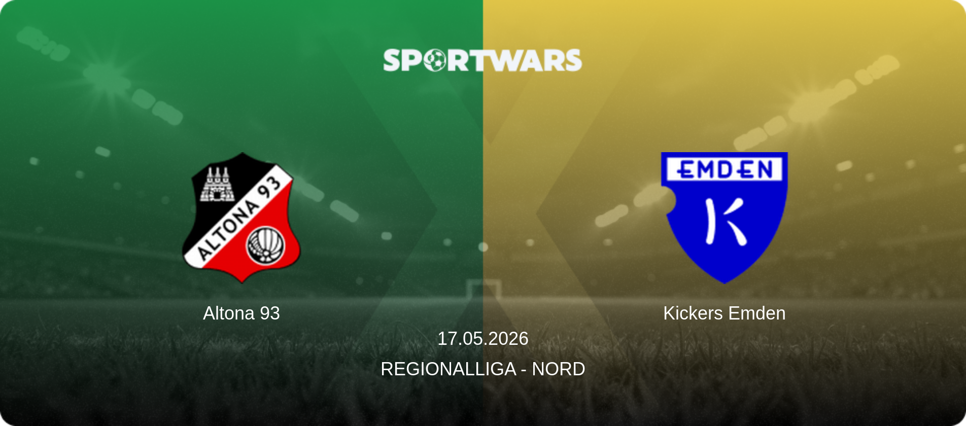 Altona 93 — Kickers Emden, 17.05.2026 — Regionalliga - Nord (match preview)