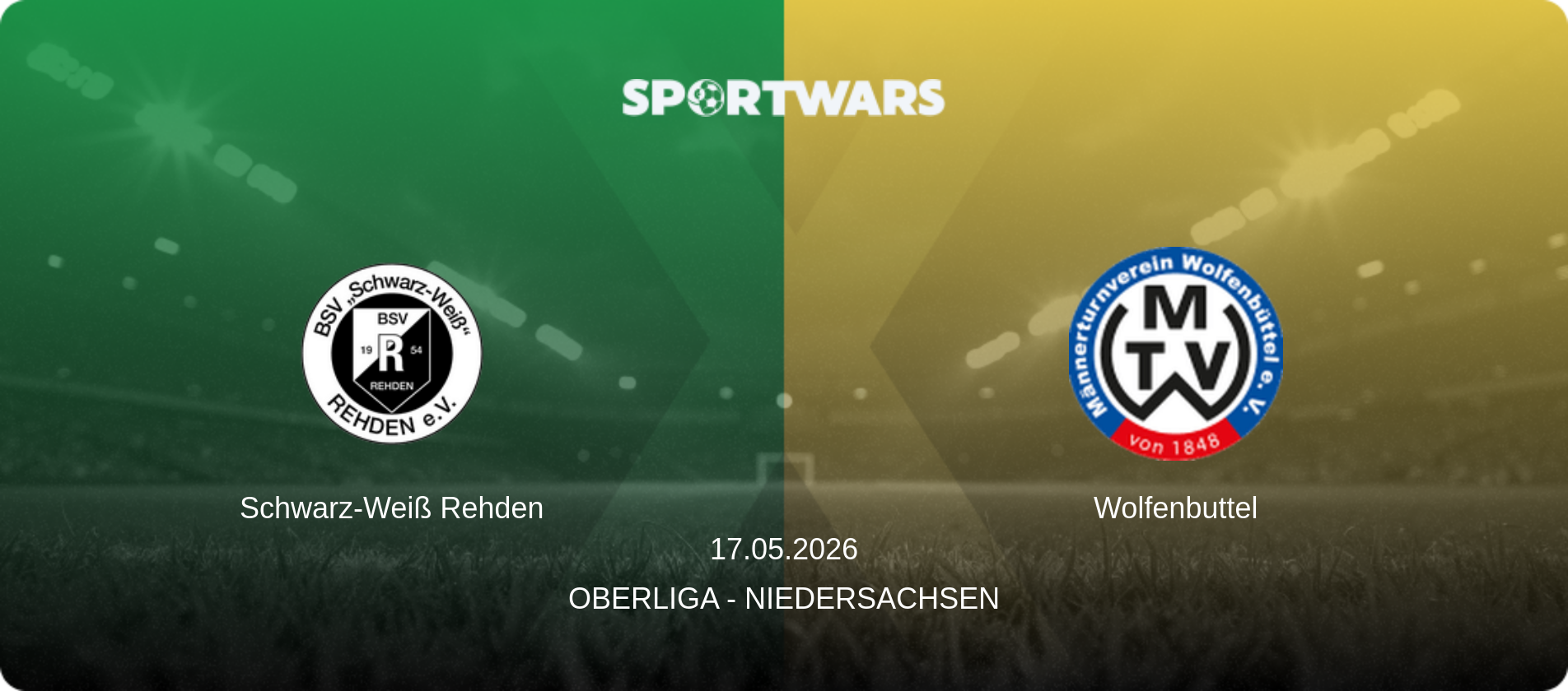 Schwarz-Weiß Rehden — Wolfenbuttel, 17.05.2026 — Oberliga - Niedersachsen (match preview)