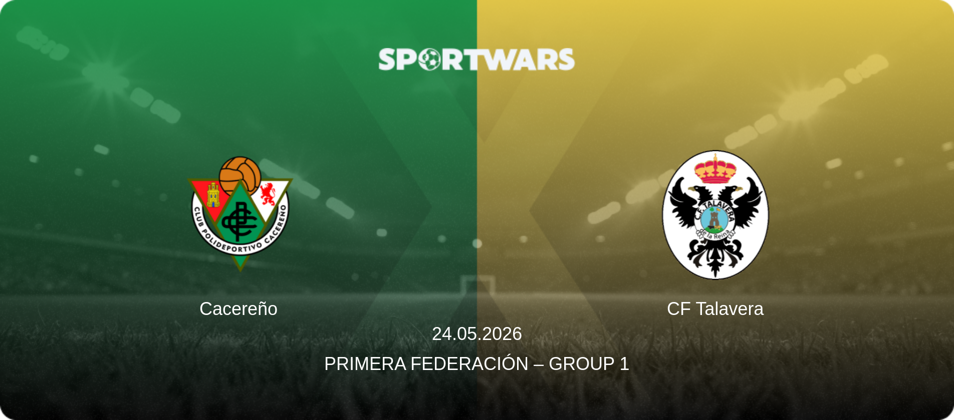 Cacereño — CF Talavera, 24.05.2026 — Primera Federación – Group 1 (match preview)