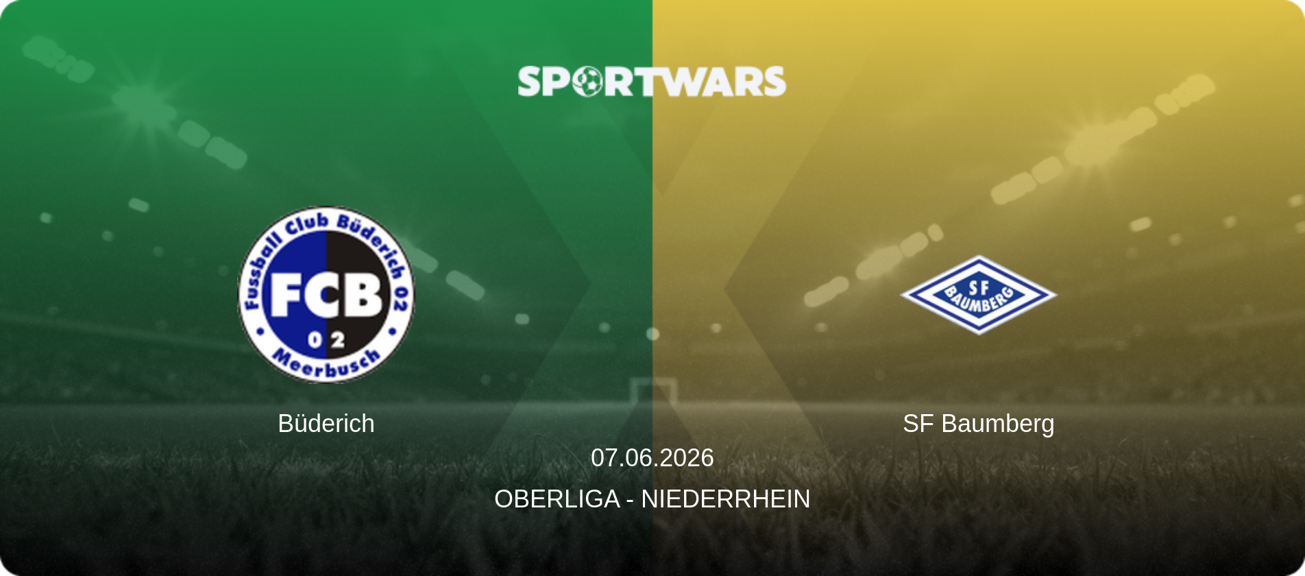 Büderich — SF Baumberg, 07.06.2026 — Oberliga - Niederrhein (match preview)