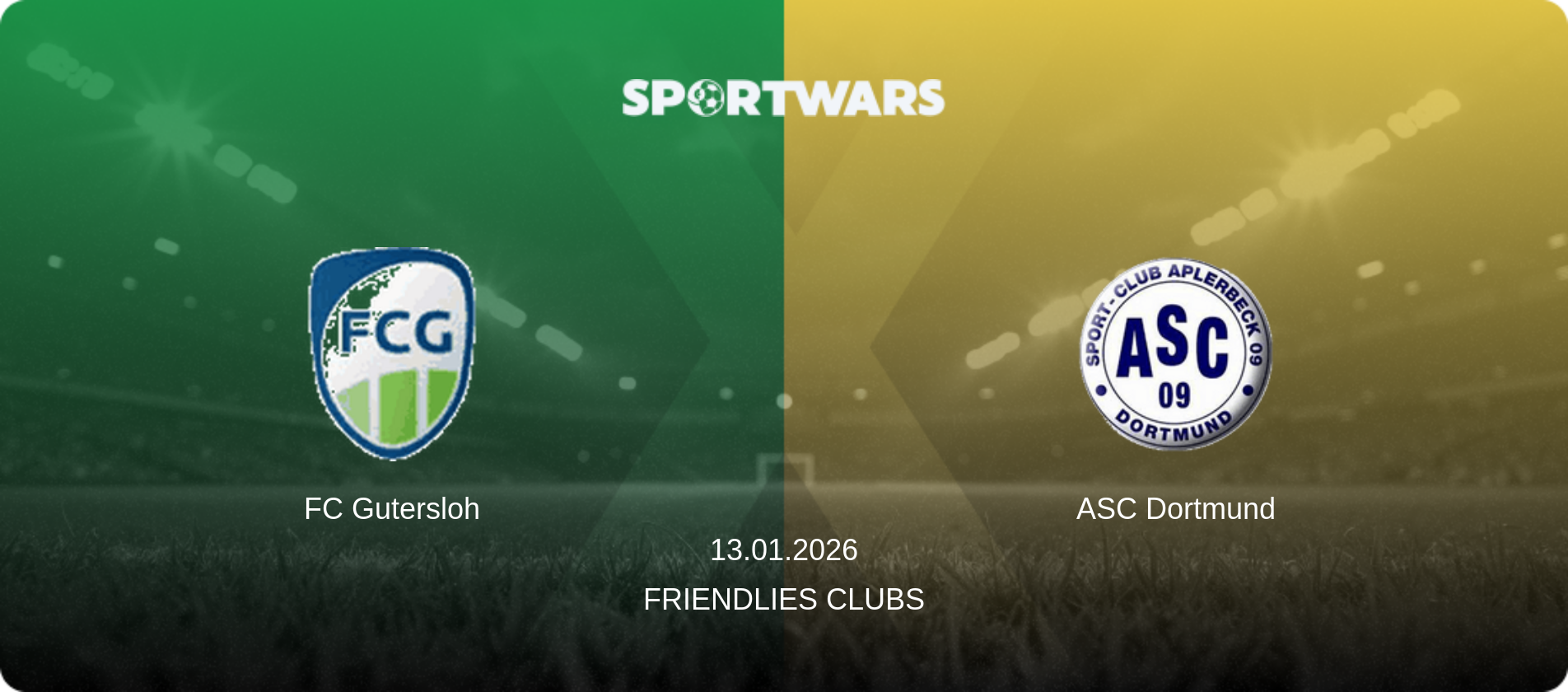 FC Gutersloh — ASC Dortmund, 13.01.2026 — Friendlies Clubs (match preview)