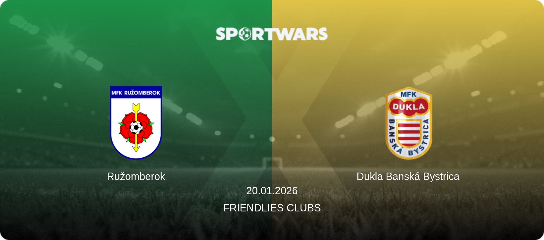 Ružomberok — Dukla Banská Bystrica, 20.01.2026 — Friendlies Clubs (match preview)